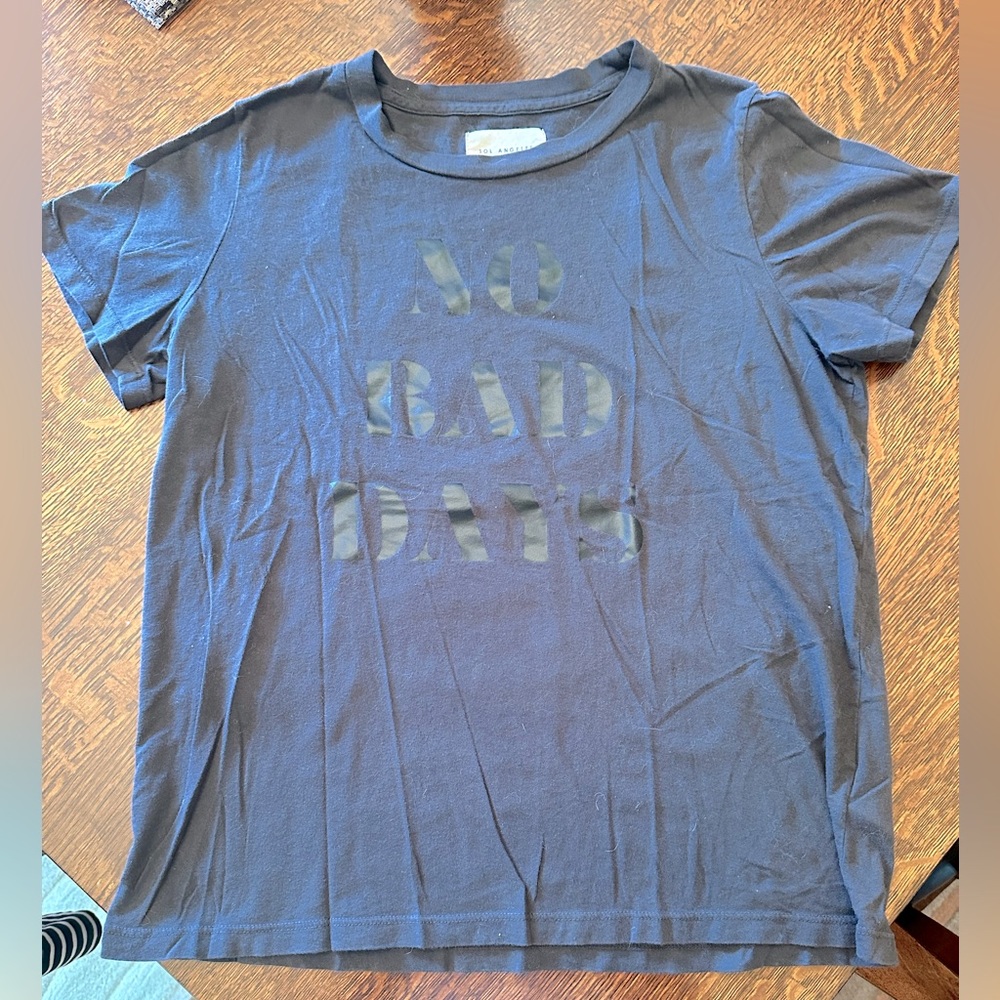 SOL ANGELES “No Bad Days” black shirt. Size medium in soft black